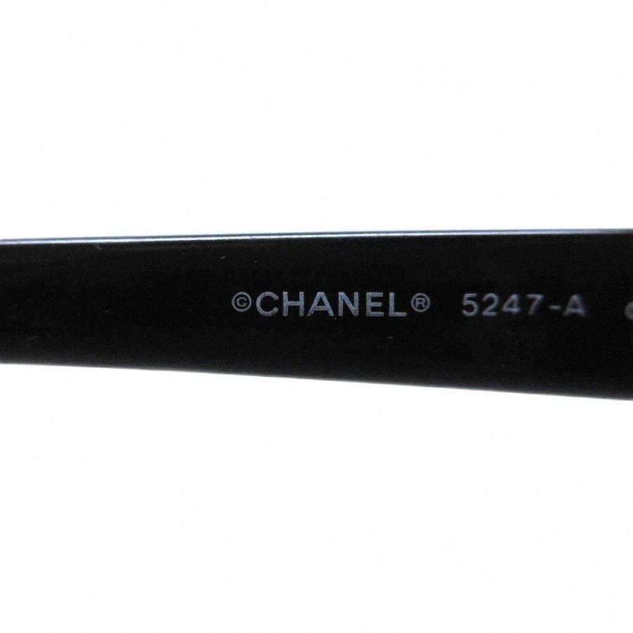 CHANEL（シャネル） 美品 5247-A カメリア サングラス アイウェア 黒