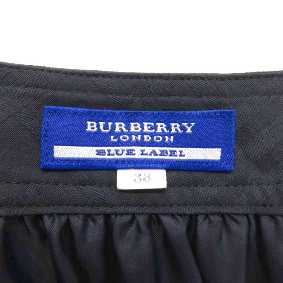 ✨美品✨バーバリーブルーレーベル ワンピース フリル マキシ ホースロゴ 38 BURBERRY BLUE LABEL バーバリーブルーレーベル ワンピース