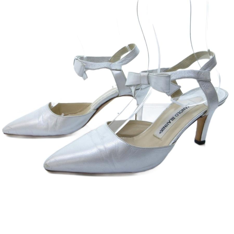 Manolo Blahnik シルバーヒールサンダル MANOLO BLAHNIK 「Manolo Blahnik」 ヒールサンダル 37 シルバー