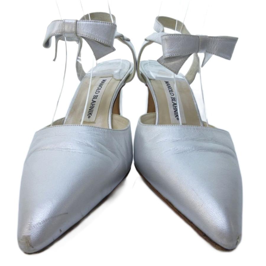 マノロブラニク MANOLO BLAHNIK サンダル ミュール ポインテッドトゥ