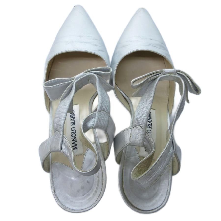 マノロブラニク MANOLO BLAHNIK サンダル ミュール ポインテッドトゥ