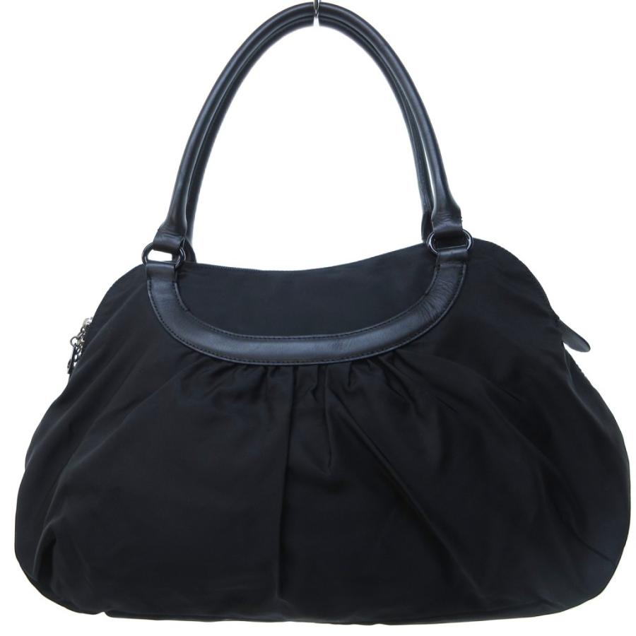 美品　アニエスベー　ブラックナイロン トートバッグ agnes b.（アニエスベー） 美品 ナイロン トートバッグ ハンドバック