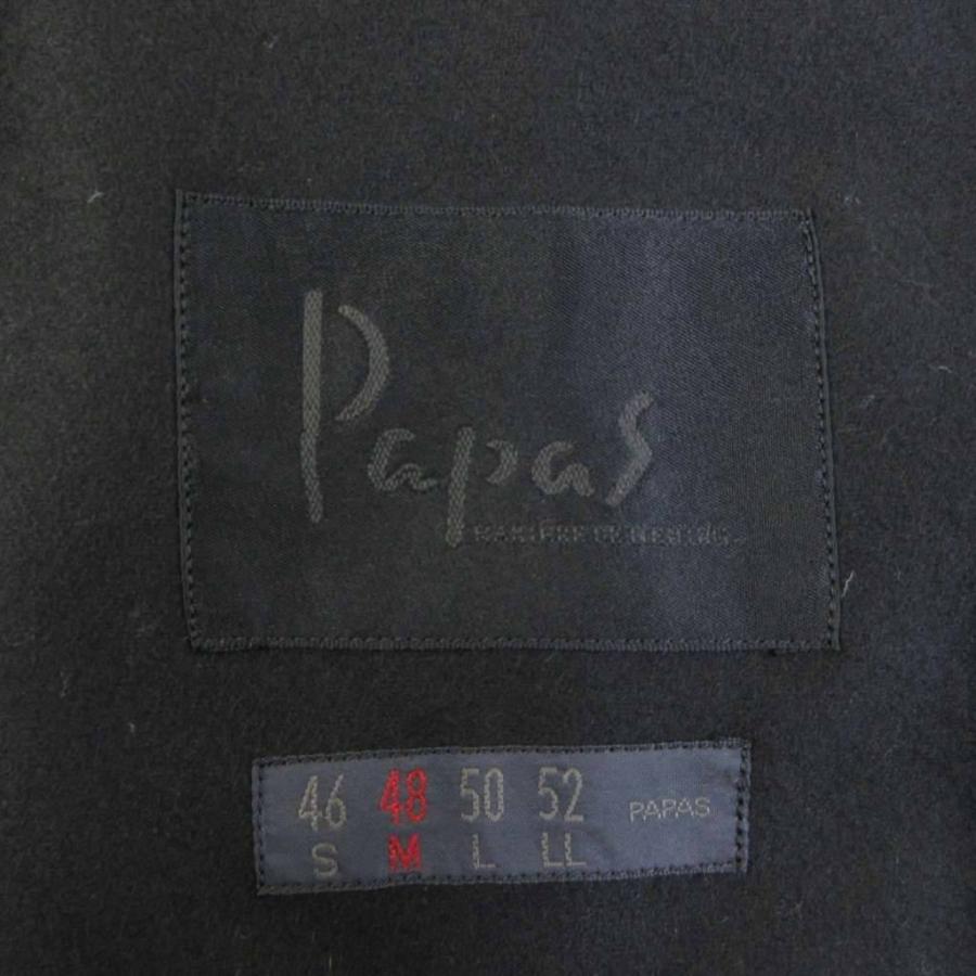 Papas パパス 長袖ウールカーディガン ジャガード くるみボタン オールド Papas パパス 長袖ウールカーディガン ジャガード くるみボタン