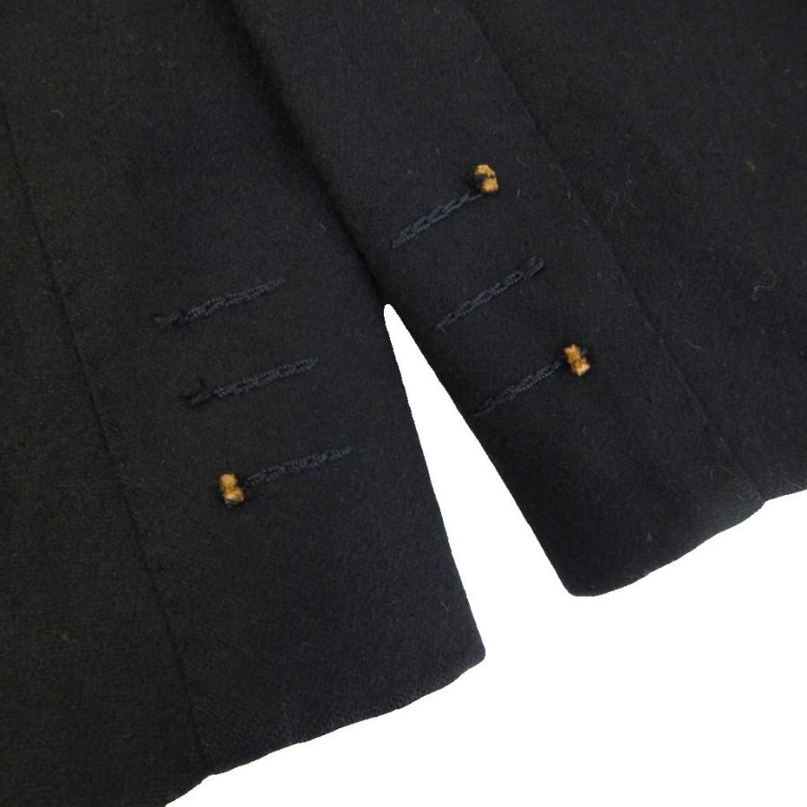 パパス Papas ウールテーラードジャケット ブレザー くるみボタン 長袖