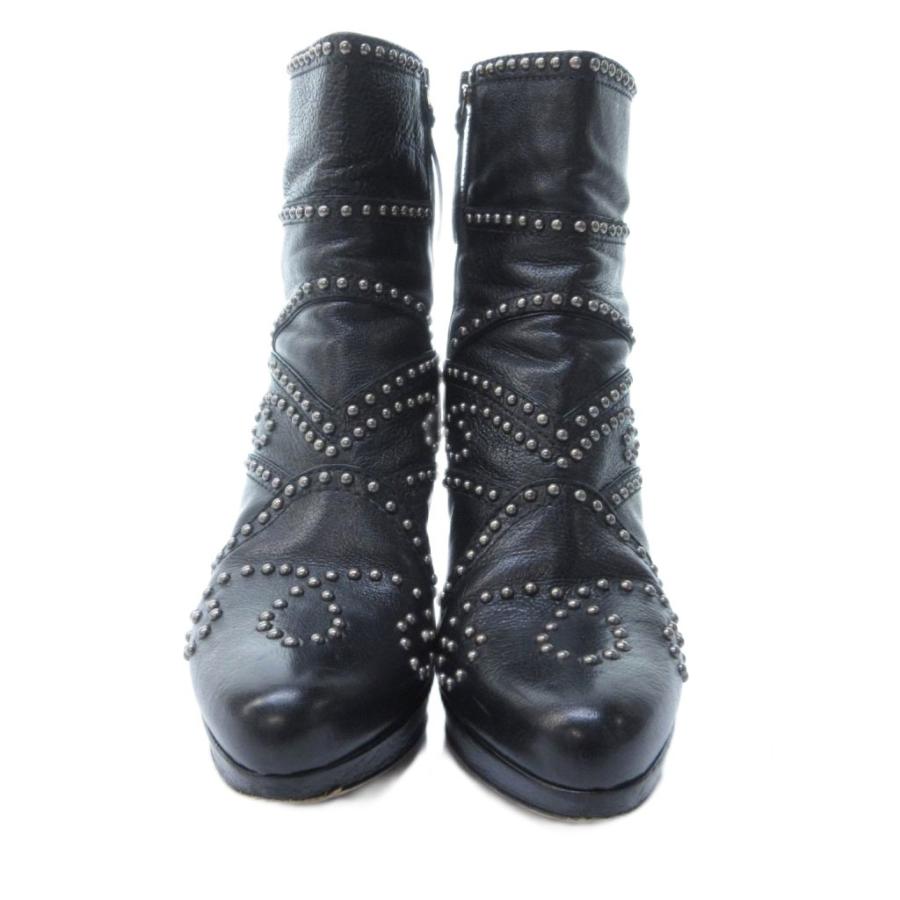 miu miu（ミュウミュウ） スタッズ ショートブーツ ブーティ