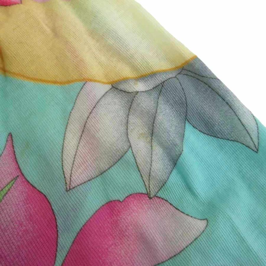 美品✨レオナールスポーツ　Tシャツ　花柄　フラワー　ボタニカル　総柄　ロゴ 美品✨レオナールスポーツ Tシャツ 花柄 フラワー ボタニカル 総