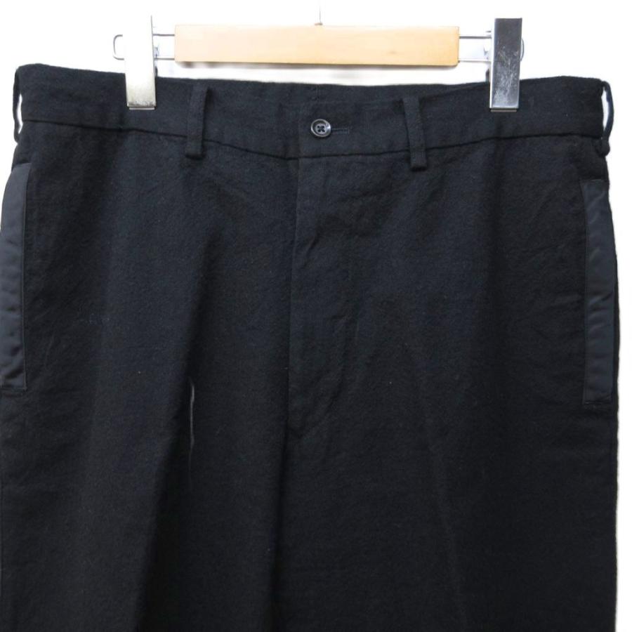 Y’s for men ウールスラックス　ブラック　M Y's for men 23AW サイドタブギャバジンパンツ | HUES 福岡セレクト