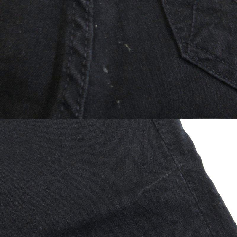 マザー mother ブラックデニム ジーンズ チノパン USED加工 フリンジ