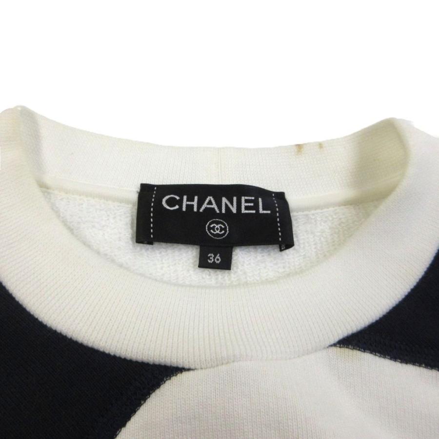 【中古】シャネル ビッグ ココマーク トレーナー スウェット 長袖 コットン マルチカラー 36 約S P58239K07676 CHANEL（シャネル） ビッグ ココマーク トレーナー スウェット 長袖
