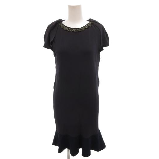 Stella McCartney 膝丈ワンピース ステラマッカートニー STELLA McCARTNEY ワンピース ひざ丈 36 紺