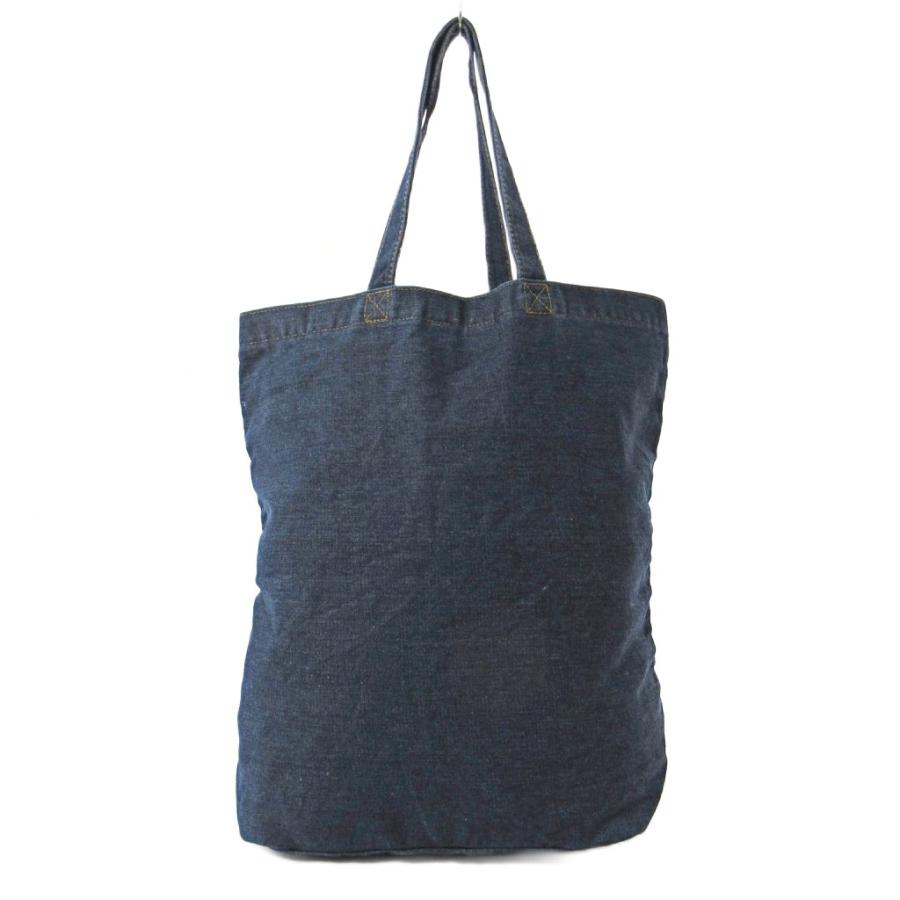 未使用品 ゲス GUESS トートバッグ ショルダーバッグ ロゴ刺繍 デニム 