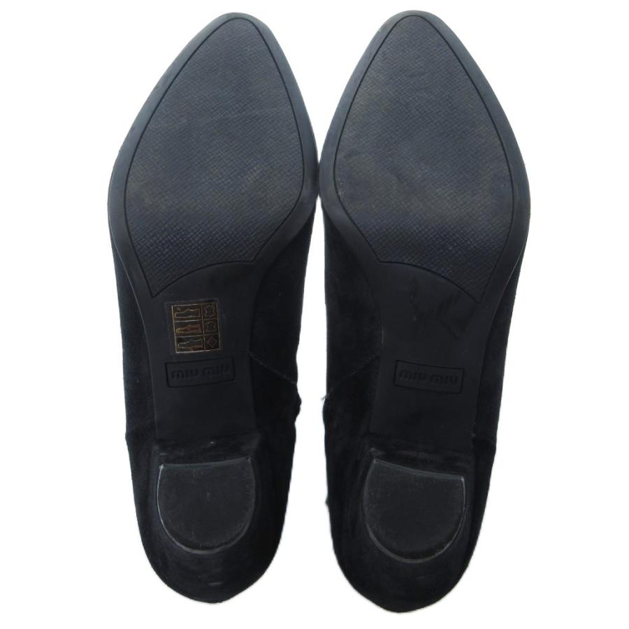 miu miu（ミュウミュウ） スエード ショートブーツ ポインテッドトゥ