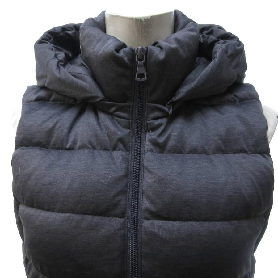 ダークグレー ダウンベスト ノースリーブ ユニクロ UNIQLO 美品 ダウンベスト フーディー パーカー ノースリーブ