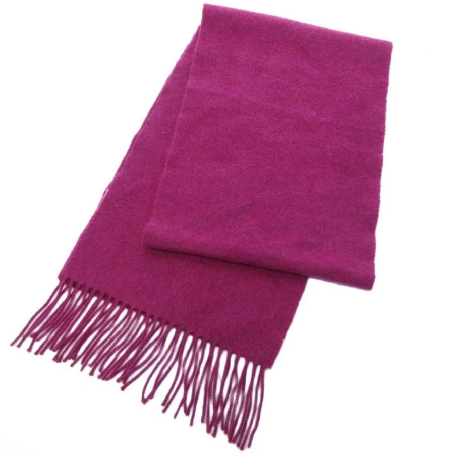 美品 カシミヤ100％ マフラー ストール フリンジ 紫系 パープル系