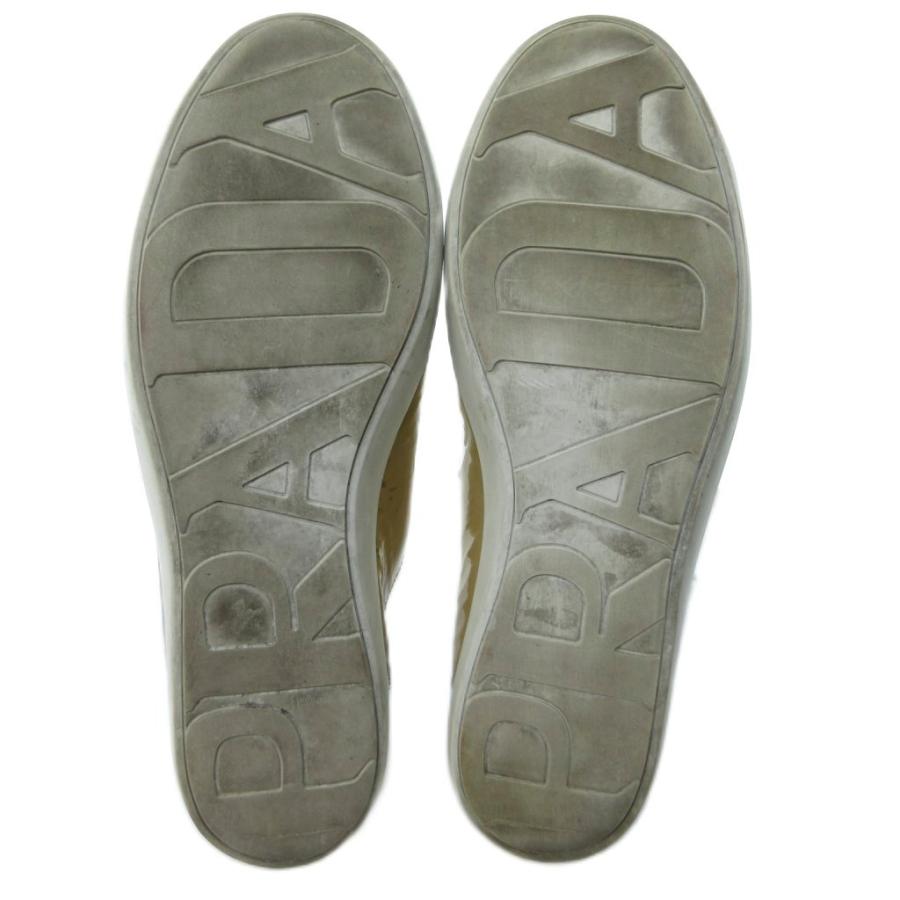 PRADA SPORT プラダスポーツ エナメル スニーカー ローカット ベージュ