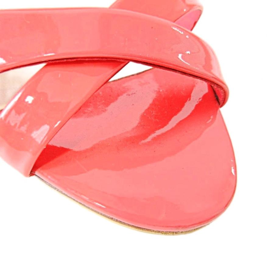 miu miu（ミュウミュウ） パテントレザー エナメル オープントゥ