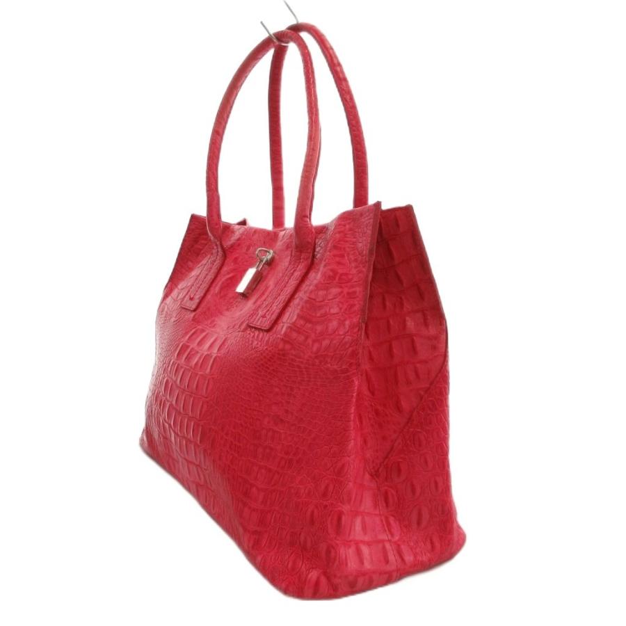 FURLA（フルラ） トートバッグ 手提げ レザー ピンク クロコ型押し