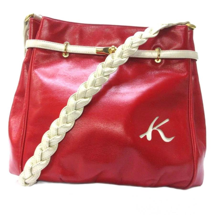 Kitamura（キタムラ） レザー ショルダーバッグ ゴールド金具 フラップ 