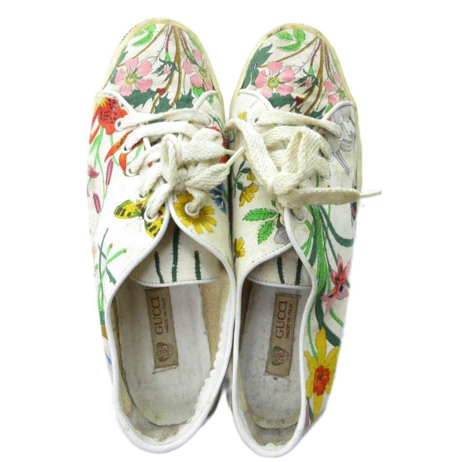 GUCCI（グッチ） フローラ スニーカー ローカット 花柄 白