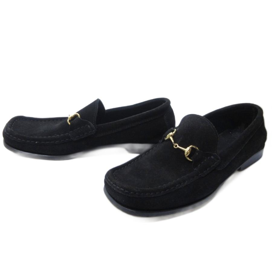 GUCCI グッチ ビットローファー スクエアトゥ ブラック 24.5