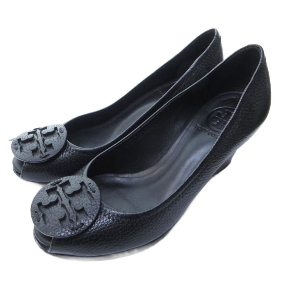 TORY BURCH（トリーバーチ） レザー オープントゥ パンプス ウェッジ