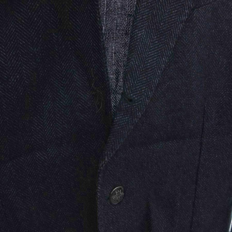 ラルディーニ LARDINI ヘリンボーン テーラードジャケット 麻 リネン 