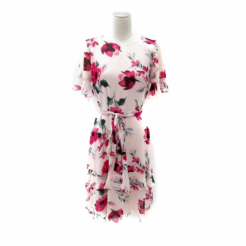 ローレンラルフローレン ワンピース ミモレ丈 半袖 ラウンドネック 花