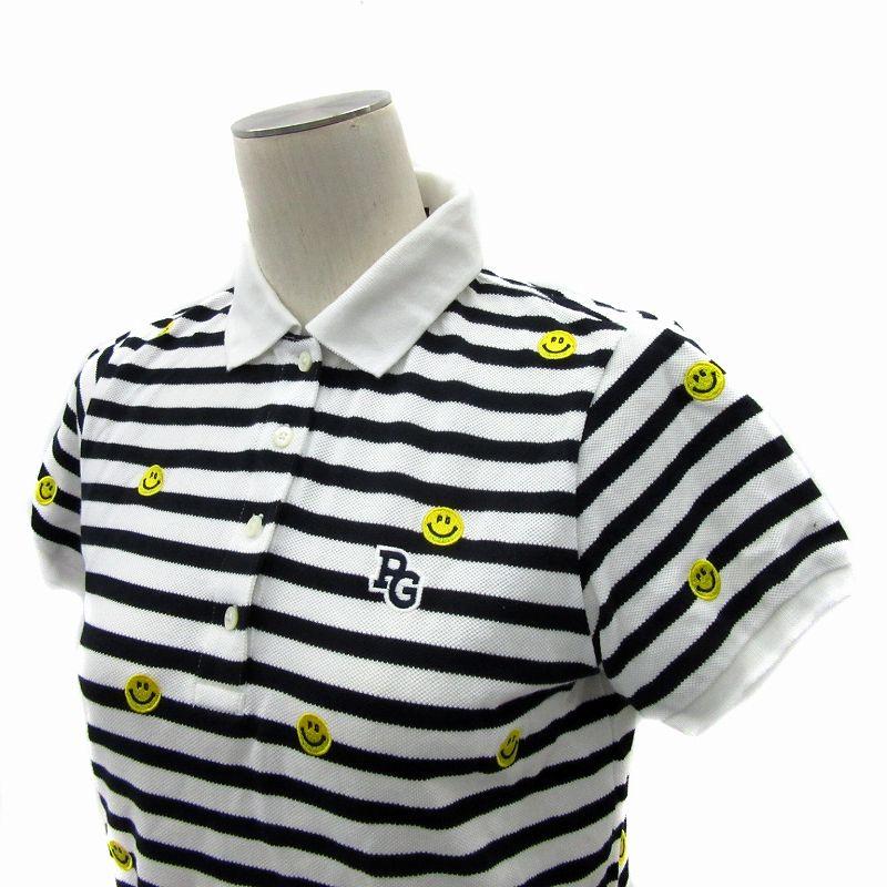 極美品 パーリーゲイツ 半袖セットアップ ゴルフ2022 ポロシャツ 黒 白 新品タグ付き PEARLY GATES 半袖ポロシャツ サイズM Pe格子サッカー