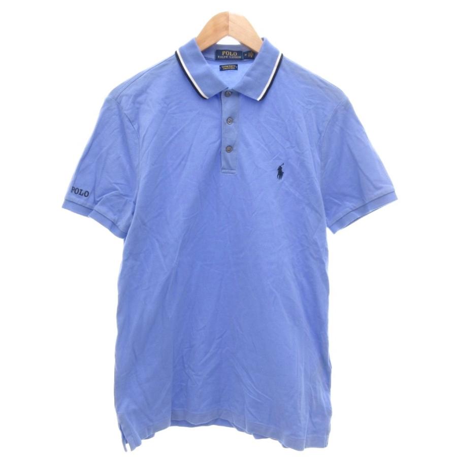ポロ ラルフローレン POLO RALPH LAUREN ポロシャツ 半袖 M 青 ブルー 