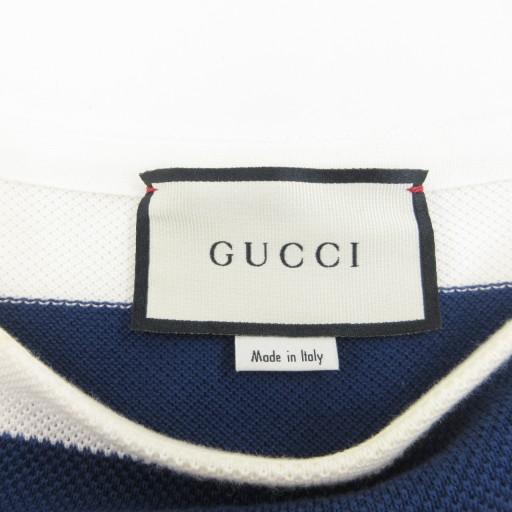 GUCCI（グッチ） ニット カットソー ボーダー柄 GGロゴ ワッペン