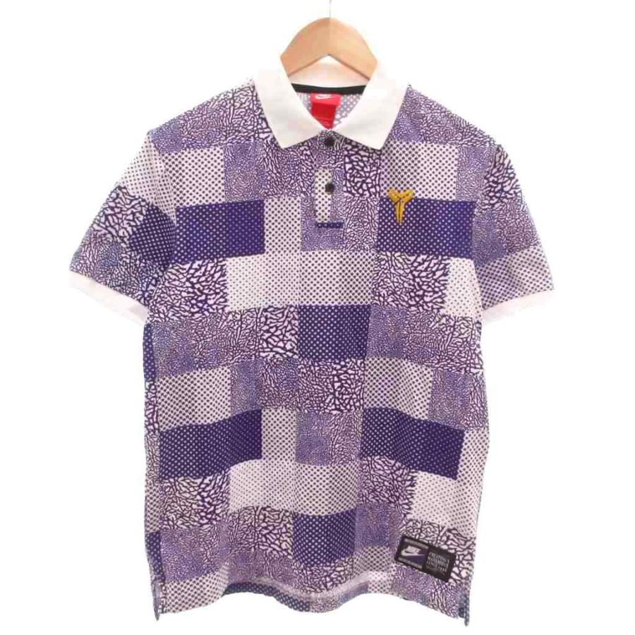 【希少 入手困難】Supreme✨️ポロシャツ　半袖　ペイズリー　総柄　美品　Ｌ NIKE（ナイキ） NIKE MMXIV NFTB 美品 ポロシャツ 半袖 L 紫 白