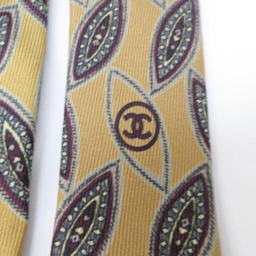 CHANEL（シャネル） ネクタイ ココマーク ロゴ シルク ペイズリー柄 総