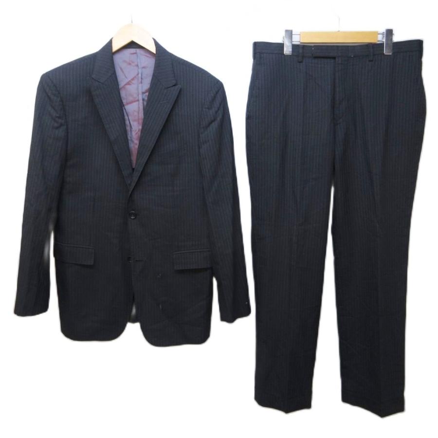 バーバリーブラックレーベル スーパー100’s スーツ セットアップ 42R 黒 BURBERRY BLACK LABEL（バーバリーブラックレーベル） BURBERRY BLACK