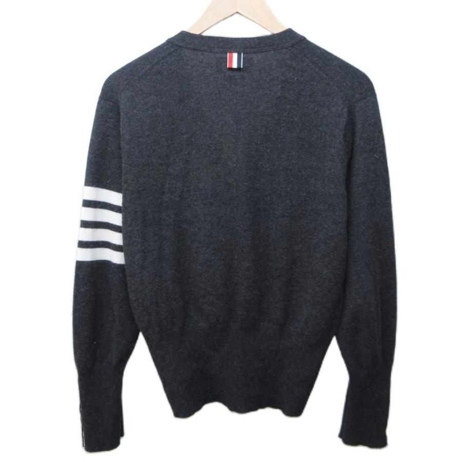 トムブラウン THOM BROWNE クラシック カシミヤ 4バー Vネック