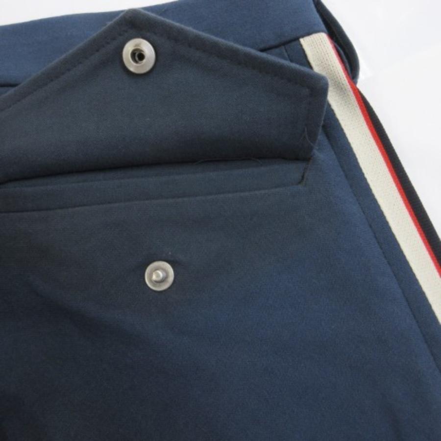 GUCCI（グッチ） サイドラインロゴ ギャバジン ストレッチパンツ 側章