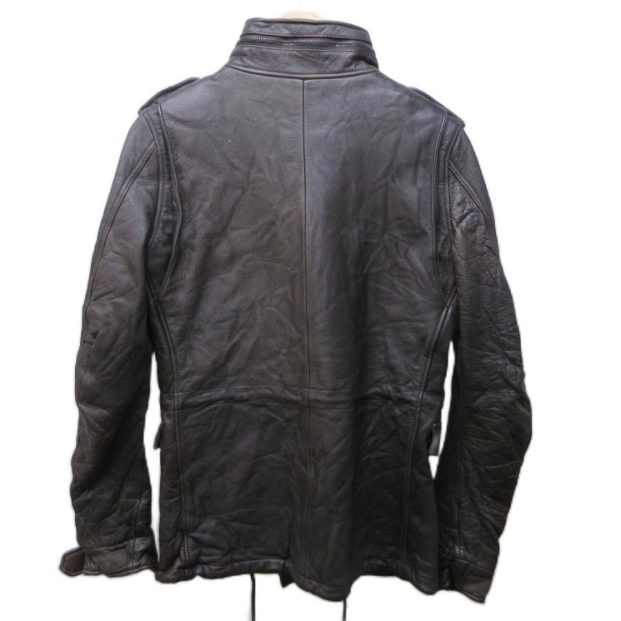 『ジュンハシモト』M-65 カーフレザー フィールドジャケット 牛革 ミニタリー ジュンハシモト junhashimoto カウレザー フィールドジャケット M-65