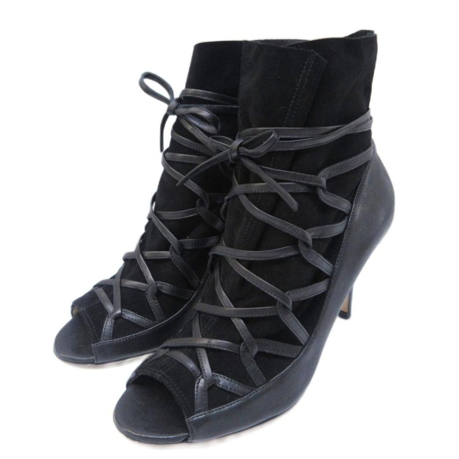 ジミーチュウ JIMMY CHOO ブーツ サンダル レザー 切替 スエード