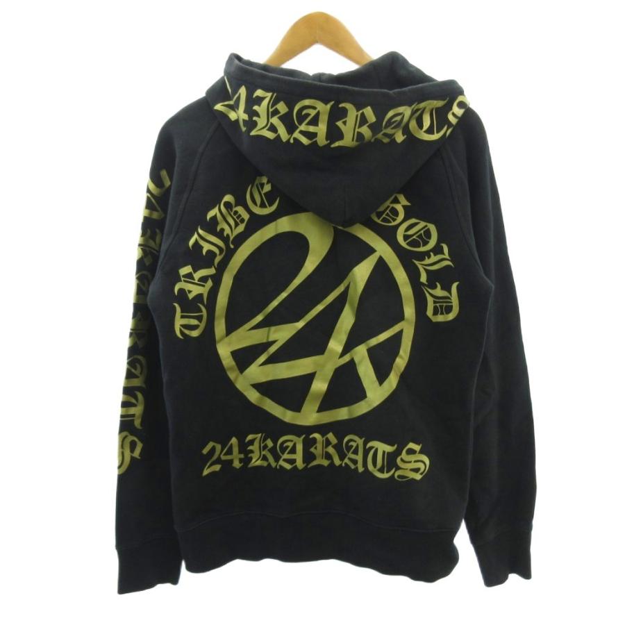 24karats パーカー 24karats EXILE パーカー ダブルジップ ブラック ゴールド L - メルカリ