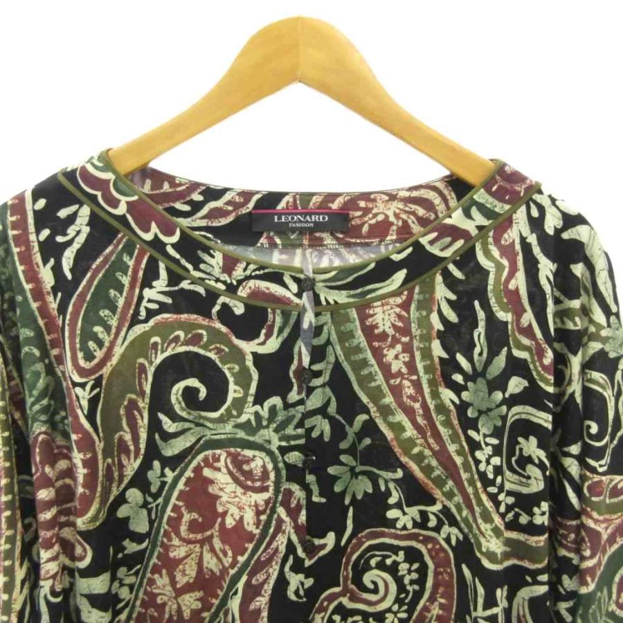 レオナール LEONARD FASHION チュニック ミニワンピース ペイズリー柄