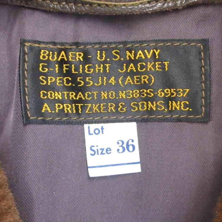 バズリクソンズ BUZZ RICKSON’S G-1 A.PRITZKER & SONS,INC. USS PRINCETON CV-37 TIGER PRINT フライトジャケット 36 BR80611の画像