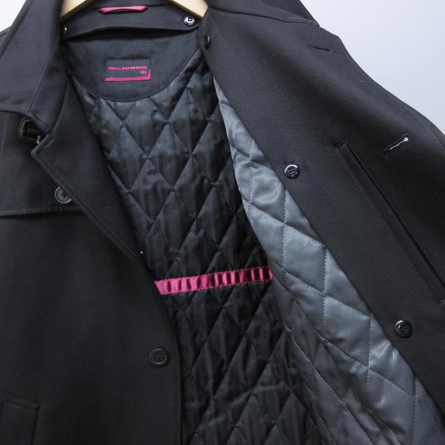 【新品】Mr.JUNKO ブラック ステンカラーコートＬサイズ ミスタージュンコ Mr.JUNKO ステンカラーコート ジャケット