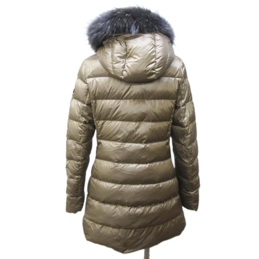 タトラス TATRAS ダウンコート ジャケット ナイロン フード ラクーンファー ロング 03 約L ベージュ 系 LTA5AL4425 IBO89 レディース_2