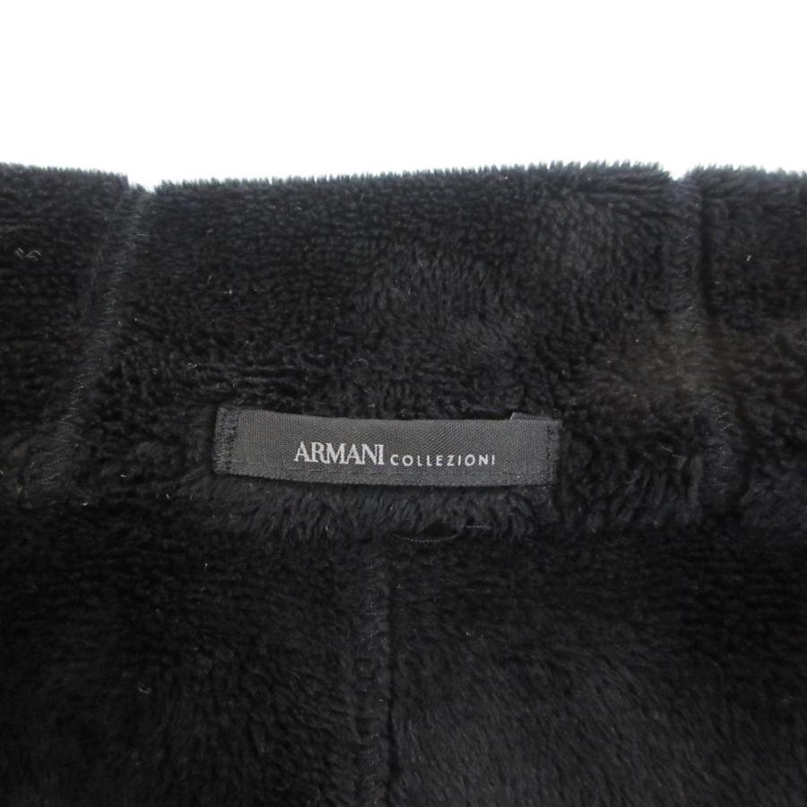 J7248 美品 アルマーニコレッツォーニ ダブルファー裏地ムートンコート 52 アルマーニ コレツィオーニ ARMANI COLLEZIONI フェイクムートンコート
