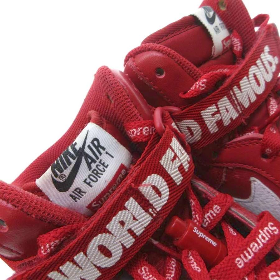 【極美品】ナイキ NIKE × シュプリーム Supreme フォース 赤 NIKE（ナイキ） ×シュプリーム SUPREME 14AW Air Force 1 High World