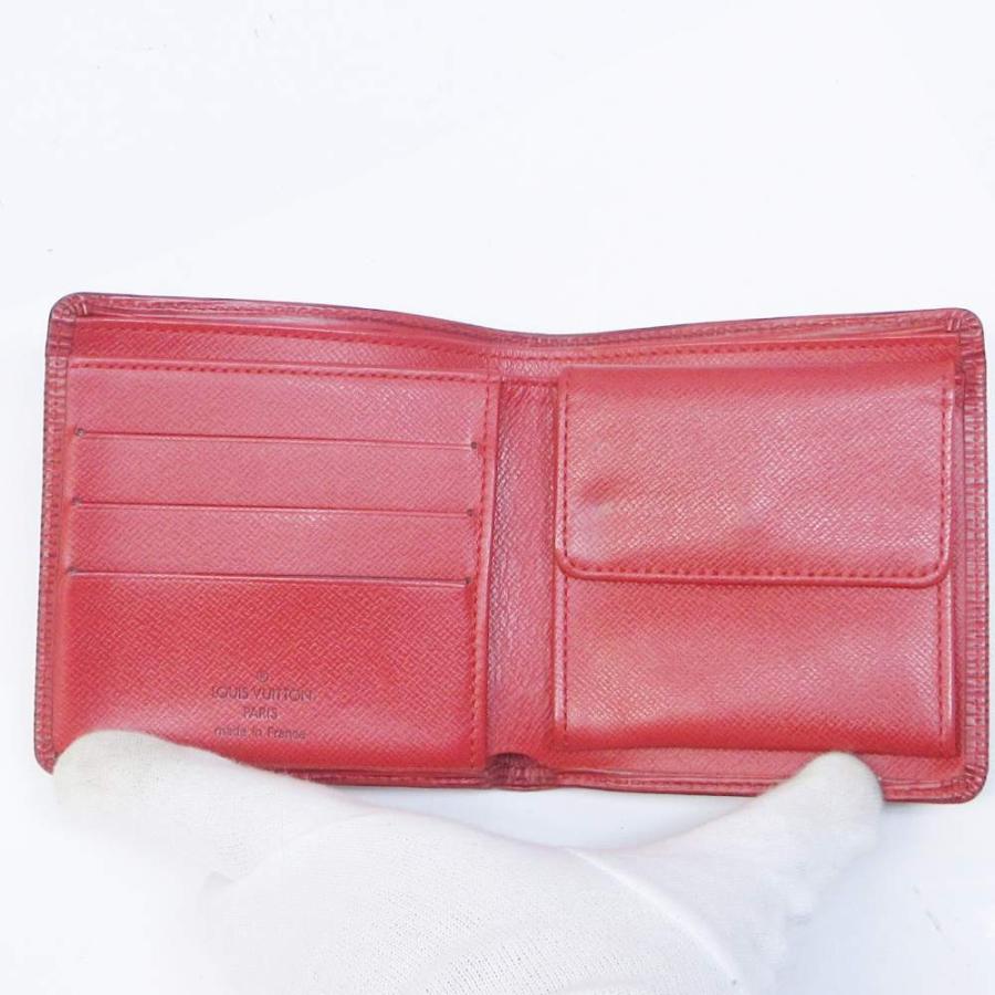 LOUIS VUITTON(ルイヴィトン) 2つ折り財布 エピ ポルト ビエ・カルト クレディ モネ M63547 カスティリアンレッド レザー LOUIS VUITTON（ルイ・ヴィトン） エピ ポルト モネビエ カルト