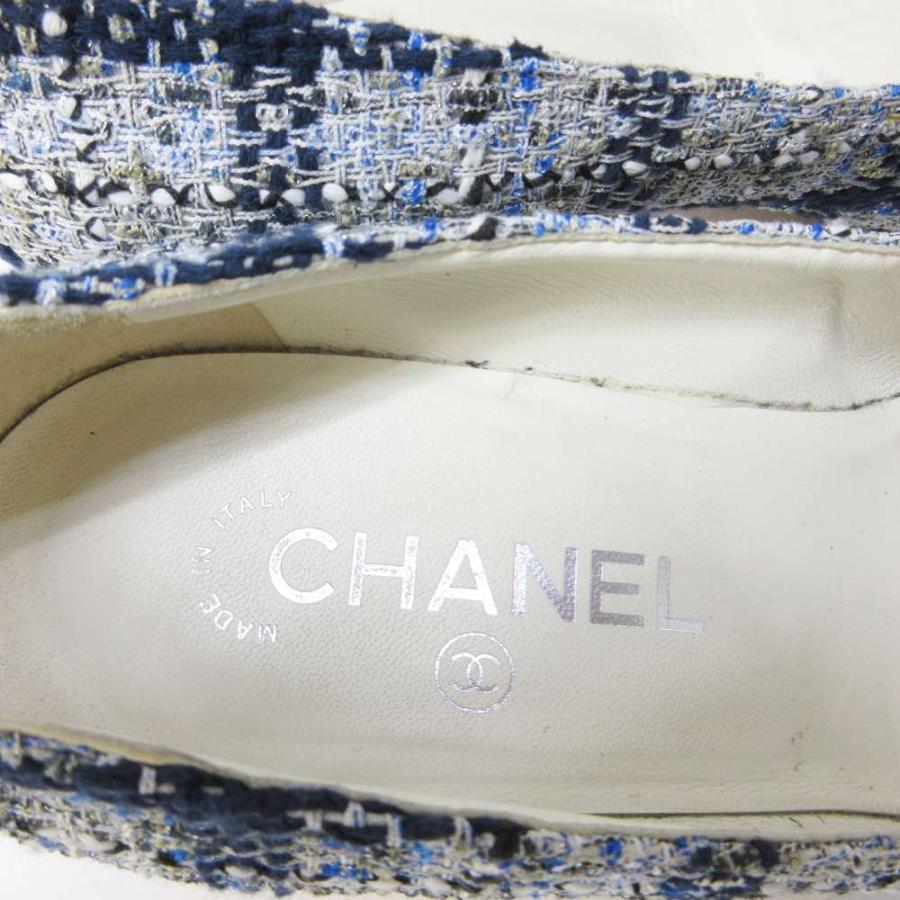 CHANEL（シャネル） パンプス ココマーク ツイード ラメ 切替 ポイン