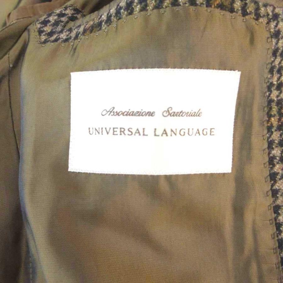 【美品】ユニバーサルランゲージ ジャケット カノニコ フランネル 秋冬 ユニバーサル ランゲージ UNIVERSAL LANGUAGE 美品 カノニコ生地
