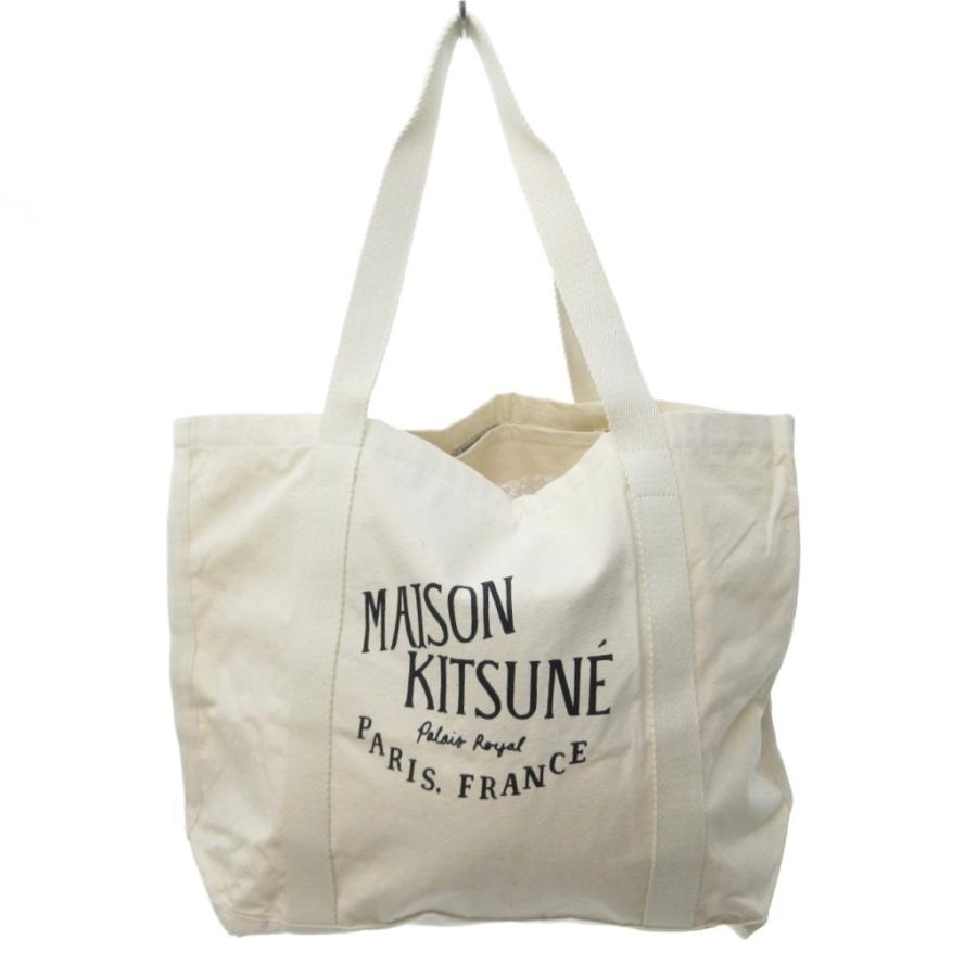 未使用品 メゾンキツネ MAISON KITSUNE タグ付 トートバッグ ロゴ 