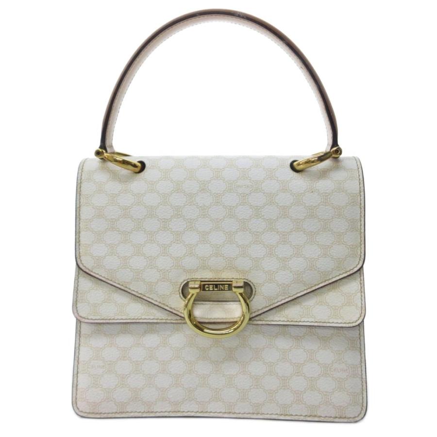 CELINE（セリーヌ） 美品 ヴィンテージ 白マカダム トリオンフ ダブル