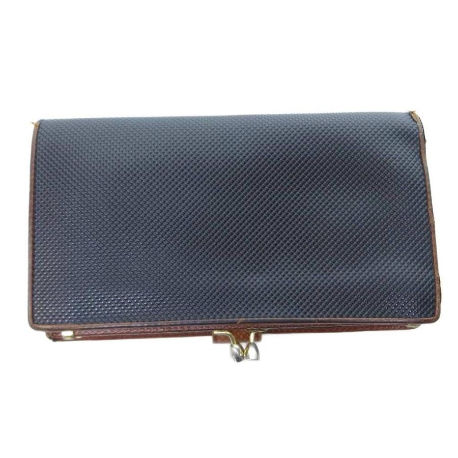 BOTTEGA VENETA（ボッテガ・ヴェネタ） 長財布 レザー がま口 黒 